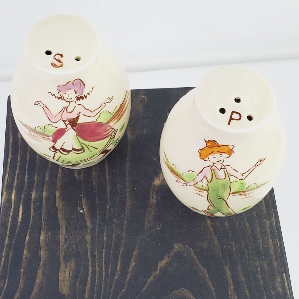Vintage Relco Japan Dancing Farmers Salt & Pepper Shakers - Picture 6 of 8